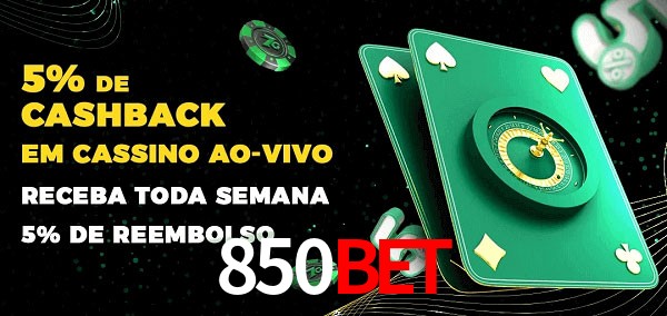 Promoções do cassino ao Vivo 850BET
